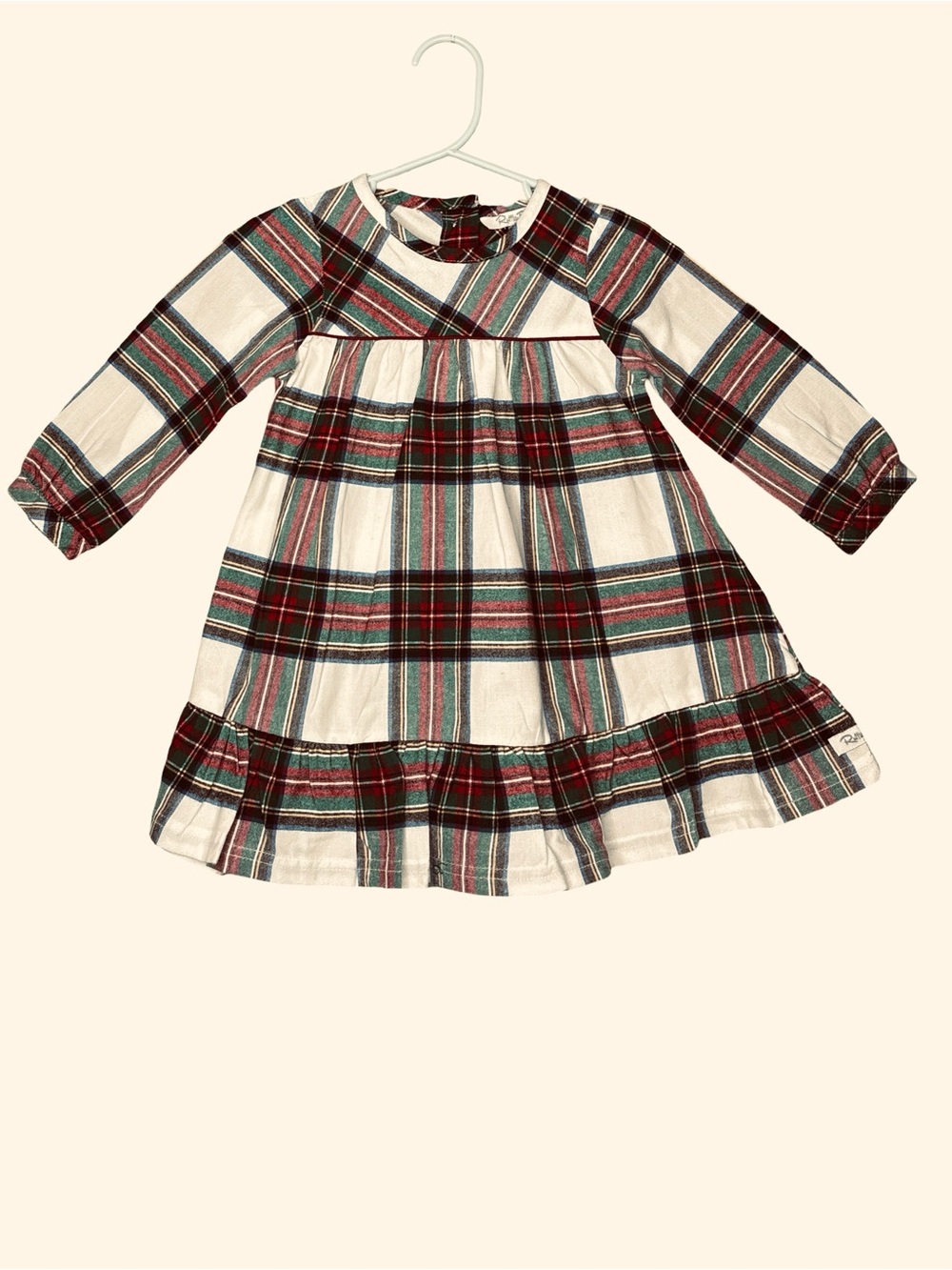 Plaid Dress | RuffleButts Cotton Ruffle Hem 18-24 months NWT